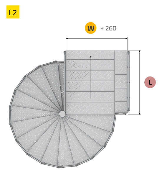Schody modułowe kręcone - specyfikacja techniczne
