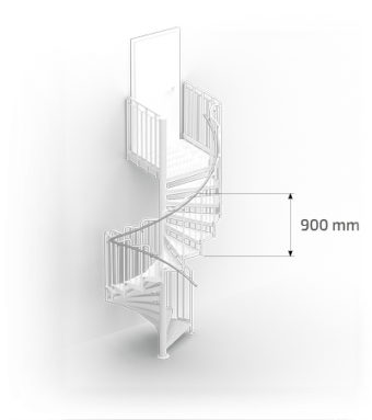 Schody modułowe spiralne - specyfikacja techniczne